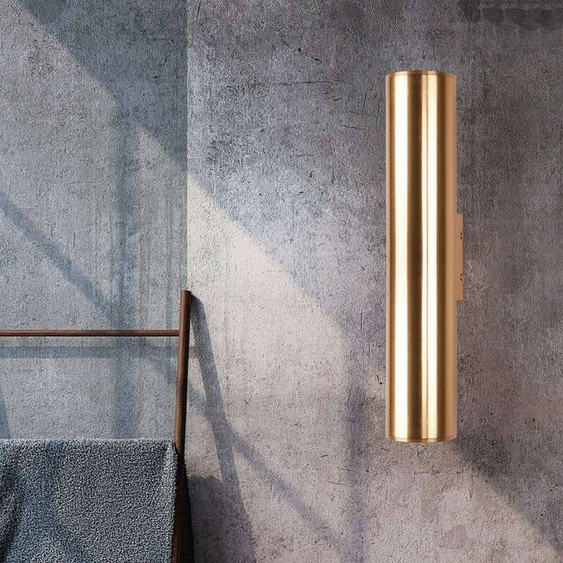 Golden cylinder wall lamp in aluminum for interiors - InfinityMarket - Ceiling Light - Corridor Lights - Decoration