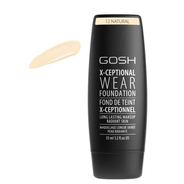 Gosh X - Ceptional Wear Foundation Long Lasting Makeup 12 Natural 35ml - InfinityMarket - 