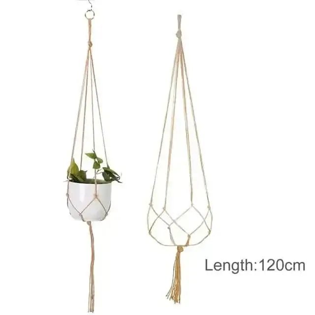 Hanging Plant Handmade Macrame Plant Hanger - InfinityMarket - Decorative vases - flower - Garden