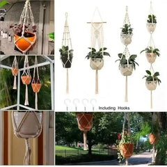 Hanging Plant Handmade Macrame Plant Hanger - InfinityMarket - Decorative vases - flower - Garden