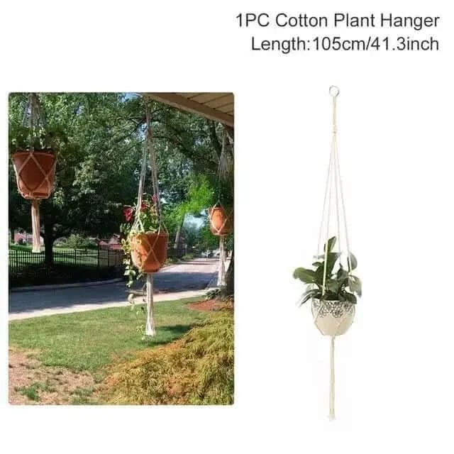 Hanging Plant Handmade Macrame Plant Hanger - InfinityMarket - Decorative vases - flower - Garden