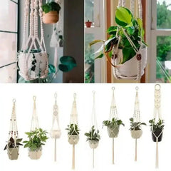 Hanging Plant Handmade Macrame Plant Hanger - InfinityMarket - Decorative vases - flower - Garden