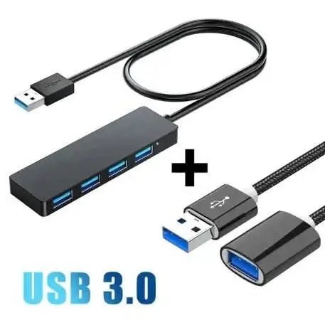 Hub USB 3.0 a 4 Porte e Cavo di Estensione: Il Tuo Spazio Lavoro Ottim - InfinityMarket - 5Gbps - _wf_cus - Air iMac Surface PRO