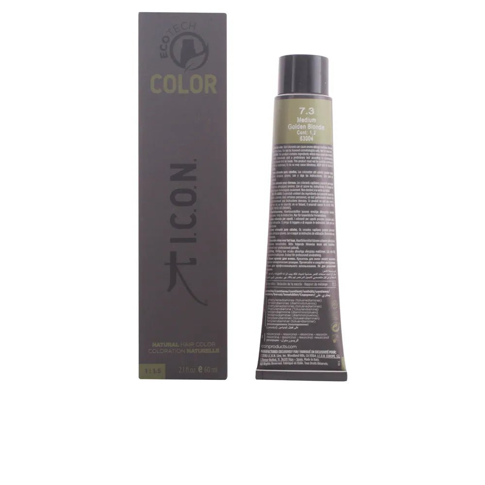 Icon Ecotech Color Natural Hair Color 7.3 Medium Golden Blonde 60ml - InfinityMarket - 