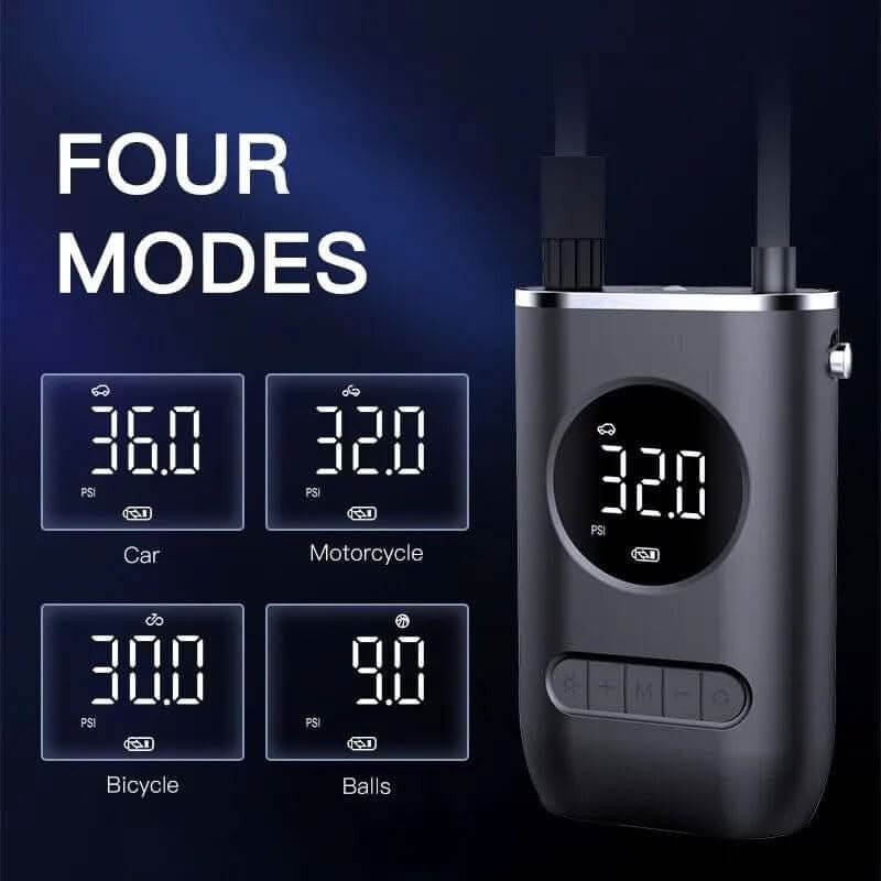 InfinityMarket Pompa d'aria Wireless Maneggevole con Display Digitale - InfinityMarket - Air pump - balls - electric bicycle tires