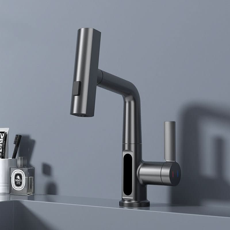 Intelligent Digital Display Faucet Pull - out Basin Faucet Temperatur... - InfinityMarket - 360° - Display Function - Multipurpose