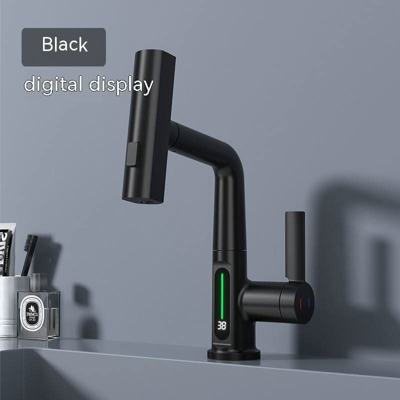 Intelligent Digital Display Faucet Pull - out Basin Faucet Temperatur... - InfinityMarket - 360° - Display Function - Multipurpose