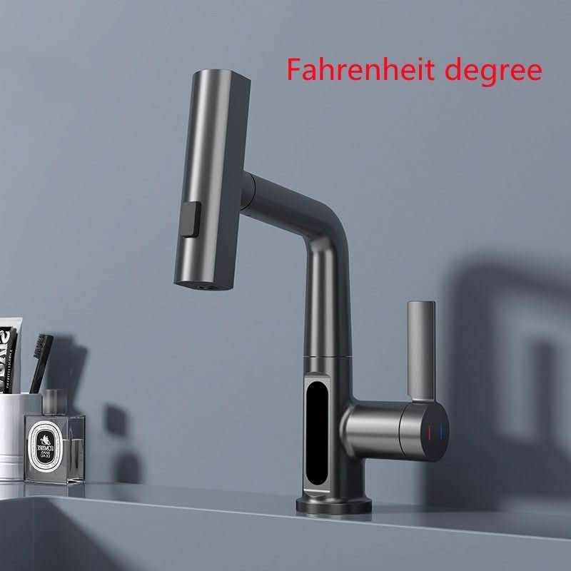 Intelligent Digital Display Faucet Pull - out Basin Faucet Temperatur... - InfinityMarket - 360° - Display Function - Multipurpose