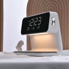 Lampada da Comodino 3 - in - 1: Caricatore Wireless, Sveglia, Schermo LCD - InfinityMarket - Alarm Clock - Clock - Desk Lamp