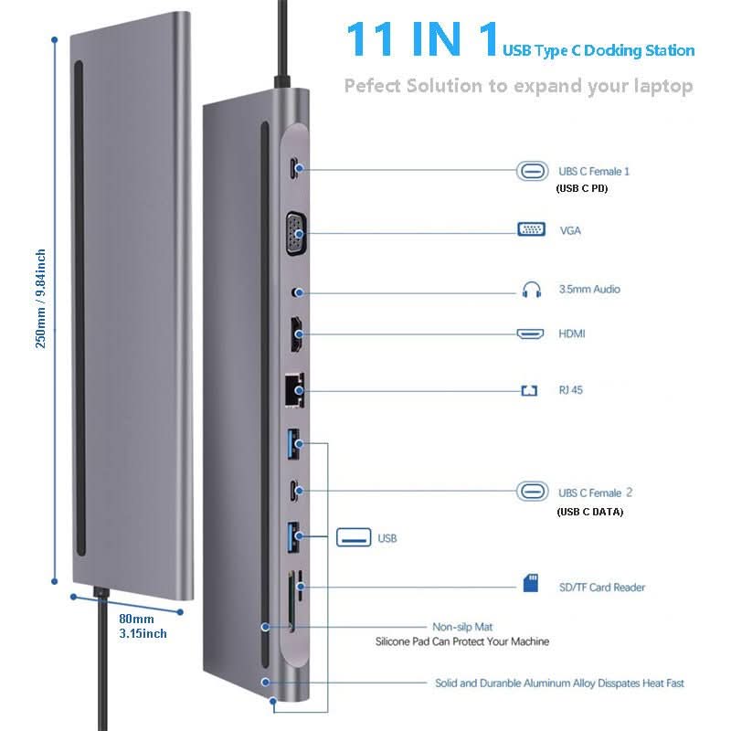 Laptop Dock Expansion Hub - InfinityMarket - Computer - Docking - Gift