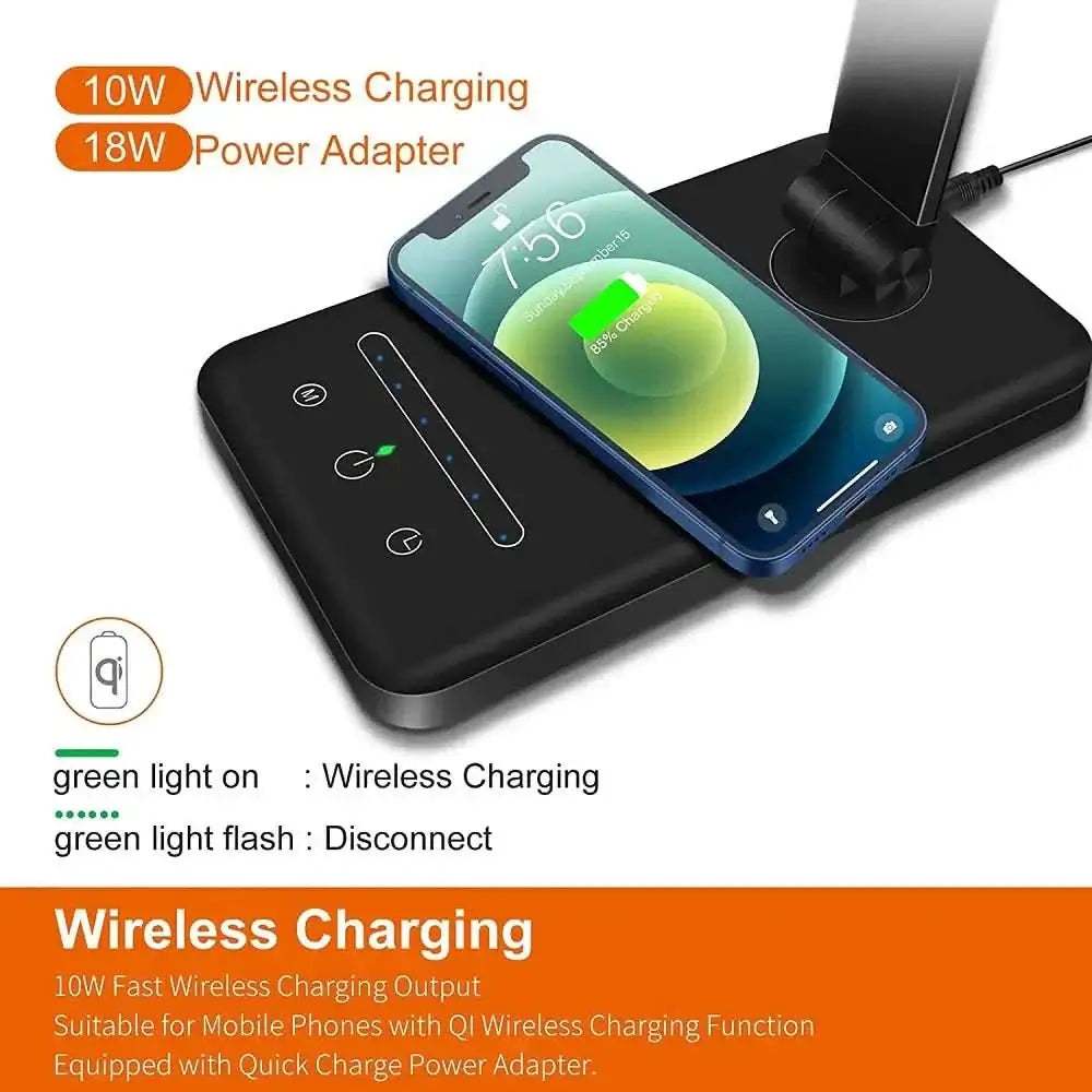 LED Desk Lamp With Wireless Charger-InfinityMarket 