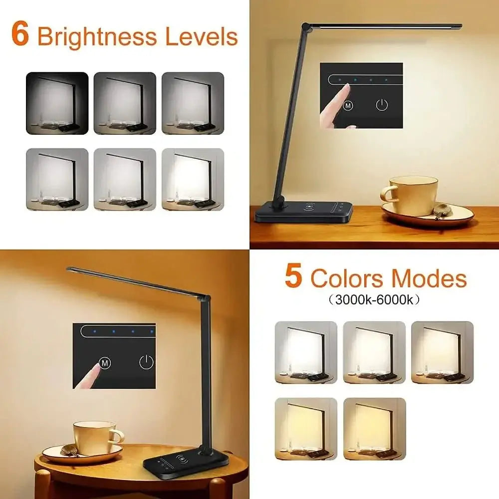 LED Desk Lamp With Wireless Charger-InfinityMarket 