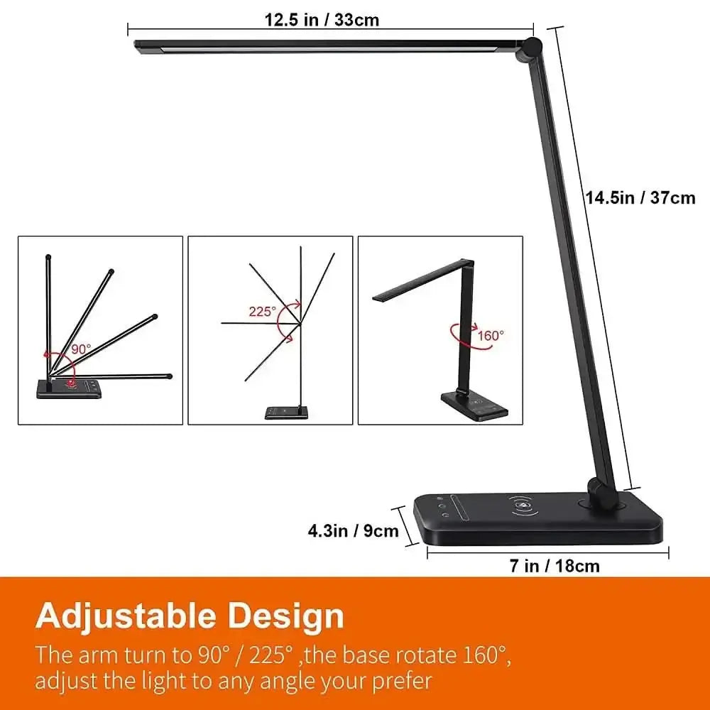 LED Desk Lamp With Wireless Charger-InfinityMarket 