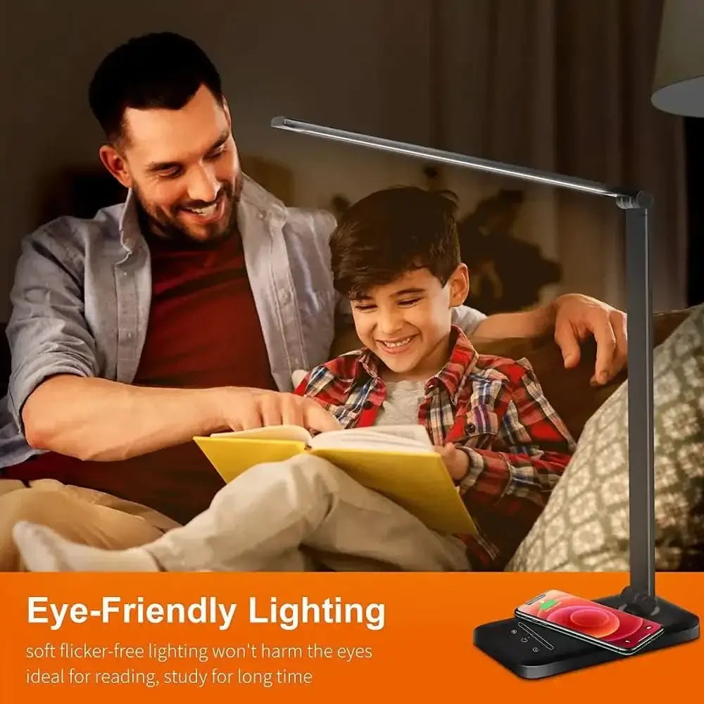 LED Desk Lamp With Wireless Charger-InfinityMarket 