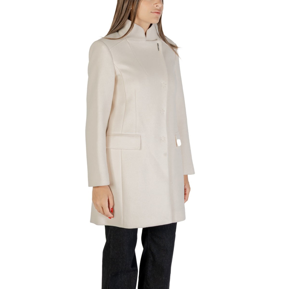 Cappotto Donna Liu Jo Beige Bottoni Tasche - InfinityMarket - Brand_Liu Jo - Category_Abbigliamento