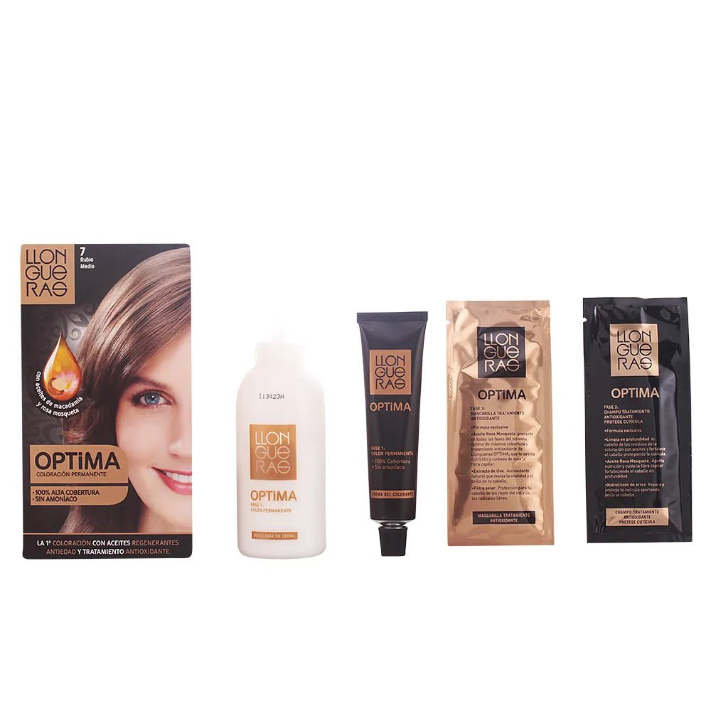 Llongueras Optima Permanent Hair Colour Ammonia Free 7 Medium Blond - InfinityMarket - 