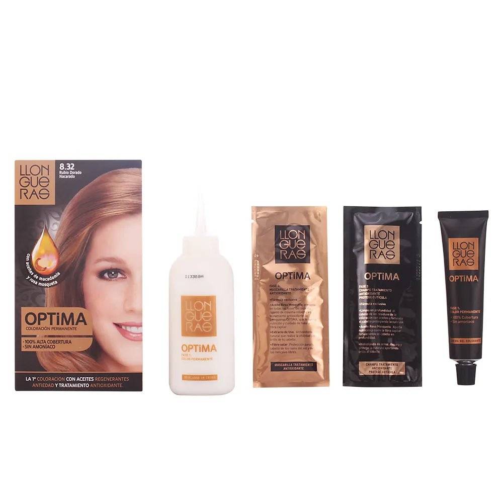 Llongueras Optima Permanent Hair Colour Ammonia Free 8.32 Natural Golden Blond - InfinityMarket - 
