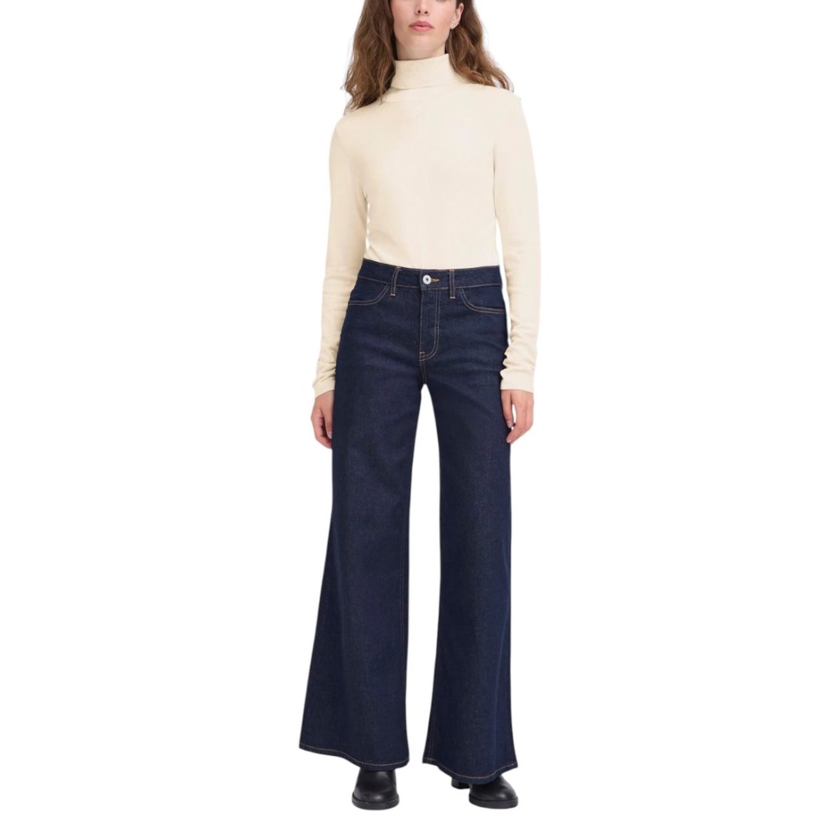 Maglia Donna Invernale Ichi a Maniche Lunghe - InfinityMarket - Brand_Ichi - Category_Abbigliamento - Color_Beige