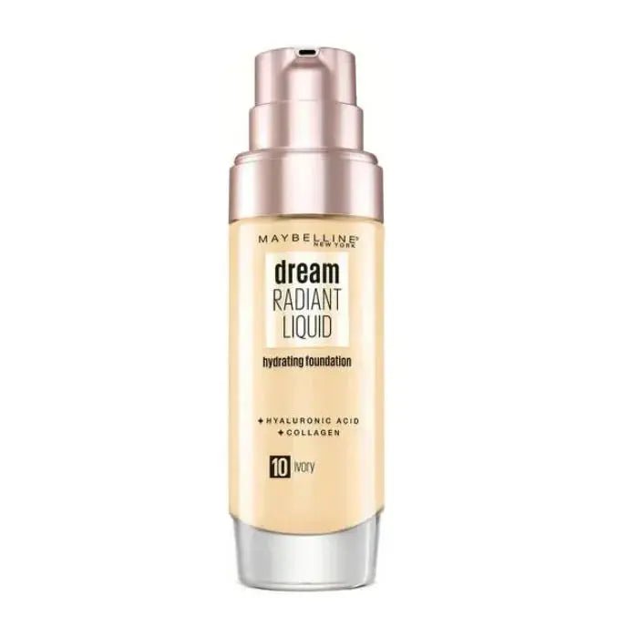 Maybelline Dream Satin Liquid Foundation & Serum 10 Ivory 30ml - InfinityMarket - 