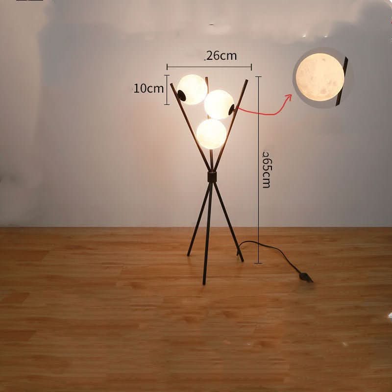 Modern LED 3D Moon Iron Tripod Floor Lamp for Living Room & Bedroom - InfinityMarket - 3D - Corridor Lights - Floor