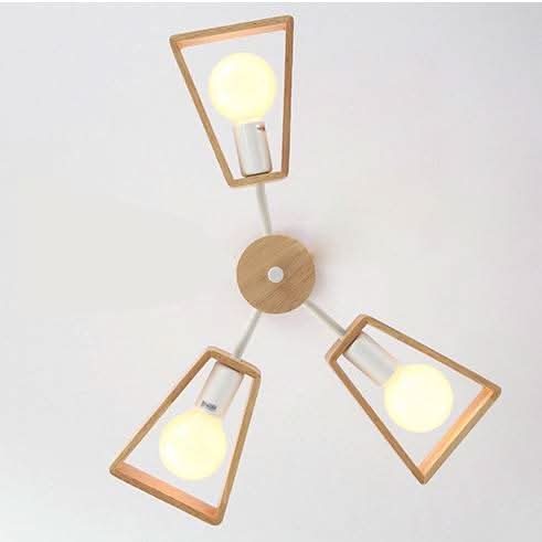 Nordic Solid Wood Black & White Pendant – 3/5/6/8 Lights, E27 LED W... - InfinityMarket - Ceiling - Ceiling Lamp - Ceiling Light