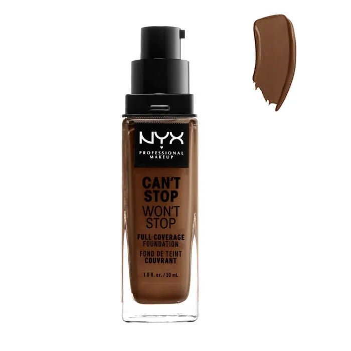 Nyx Can´t Stop Won´t Stop Full Coverage Foundation Cocoa 30ml - InfinityMarket - 