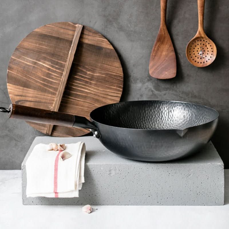 Padella di ferro Tradizionale Wok di Ferro Fatto A Mano - InfinityMarket - Cooking - Handmade - high quality