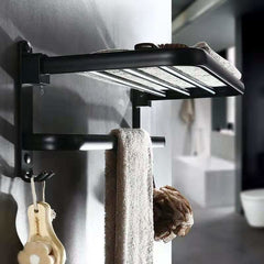 Perforated Space Aluminum Bathroom Folding Shelf Bathroom - InfinityMarket - Alluminum - Bathroom - Bathroom set