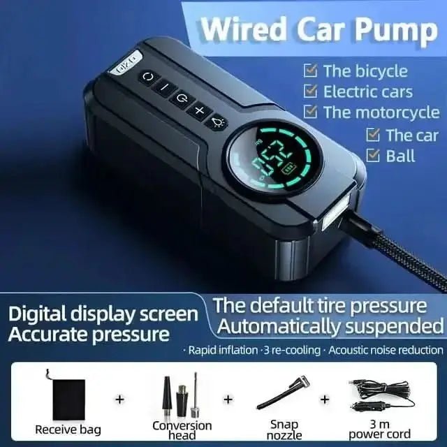 Portable 2 - in - 1 Air Compressor - InfinityMarket - Air - Air pump - bicycle