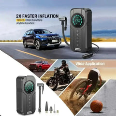 Portable 2 - in - 1 Air Compressor - InfinityMarket - Air - Air pump - bicycle
