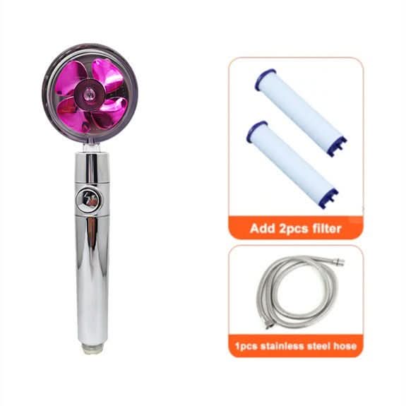 Propeller - Driven Shower Head with Emergency Stop & Turbo Filter - InfinityMarket - Filter - Pressurized Water - Shower