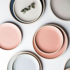Pure color matte ceramic plate - InfinityMarket - Crockery - Dishes - 