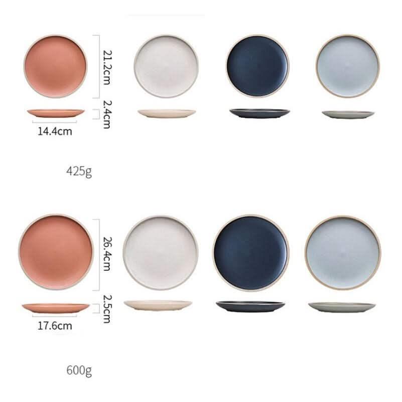 Pure color matte ceramic plate - InfinityMarket - Crockery - Dishes - 