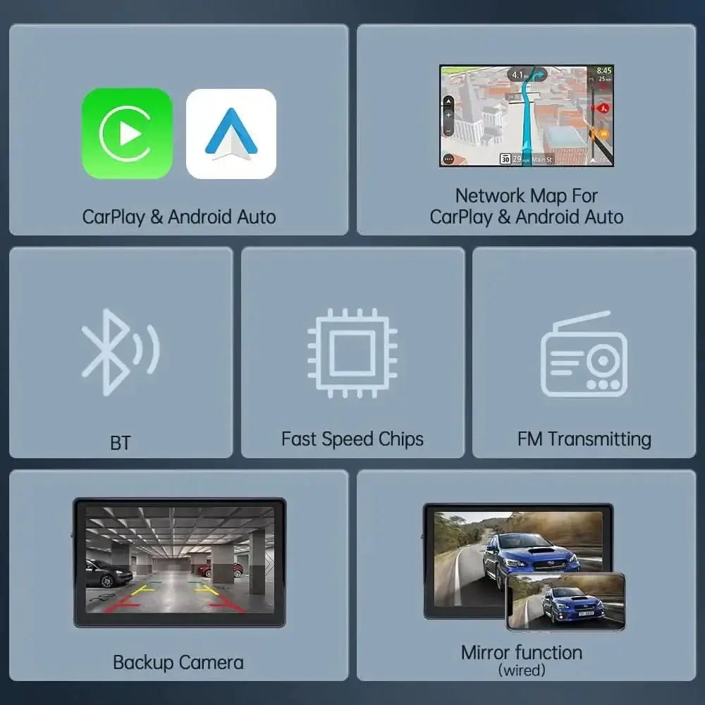 Radio Multimedia 7 Pollici Auto - Apple CarPlay Wireless & Android... - InfinityMarket - Android - Apple - Auto