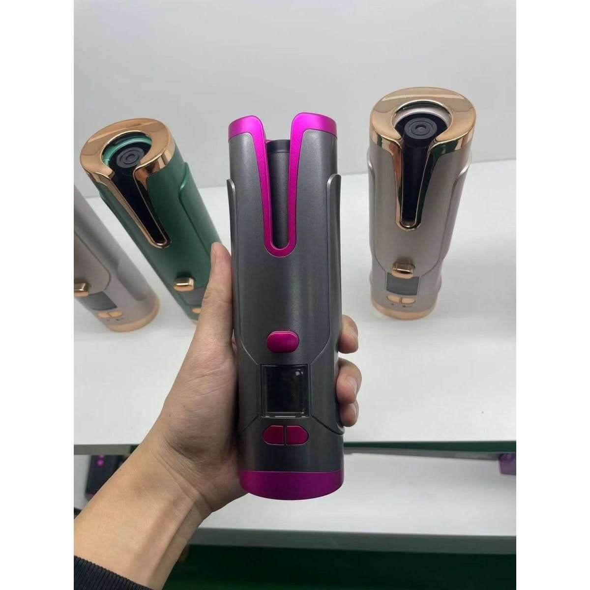 Rechargeable Automatic Hair Curler - Portable, LCD Display, Ceramic... - InfinityMarket - Beauty - capelliAutomatico