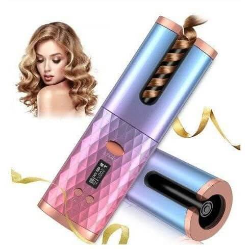 Rechargeable Automatic Hair Curler - Portable, LCD Display, Ceramic... - InfinityMarket - Beauty - capelliAutomatico