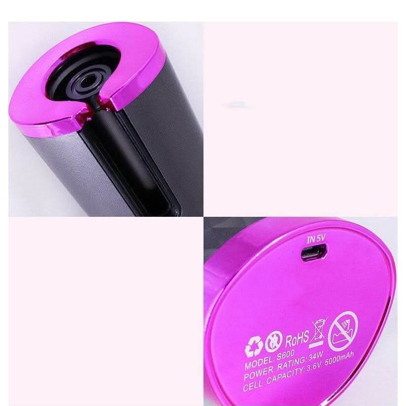 Rechargeable Automatic Hair Curler - Portable, LCD Display, Ceramic... - InfinityMarket - Beauty - capelliAutomatico