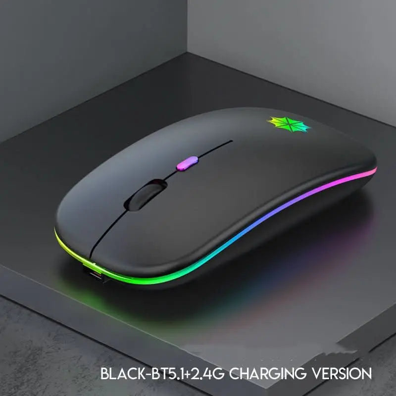 Rechargeable Wireless Mouse - 7 - Color LED, 2.4GHz, Silent, 1600 DPI - InfinityMarket - Bluetooth - Laptop