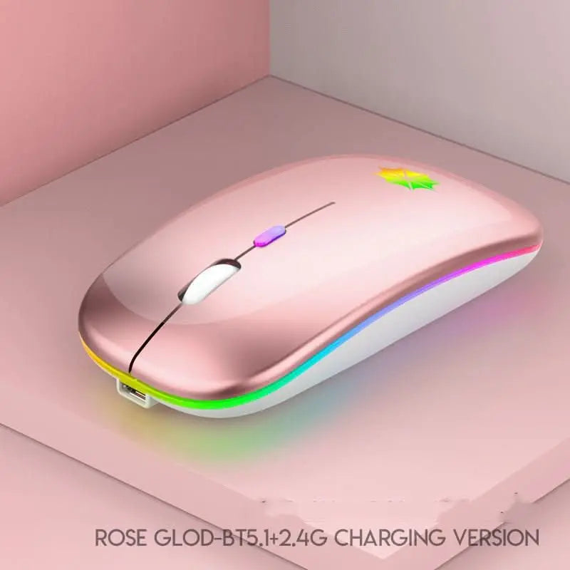 Rechargeable Wireless Mouse - 7 - Color LED, 2.4GHz, Silent, 1600 DPI - InfinityMarket - Bluetooth - Laptop