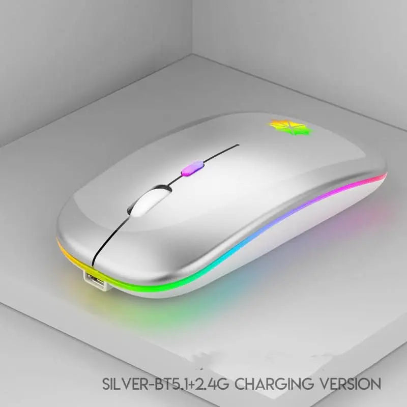 Rechargeable Wireless Mouse - 7 - Color LED, 2.4GHz, Silent, 1600 DPI - InfinityMarket - Bluetooth - Laptop