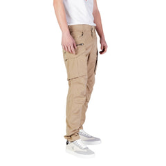 Pantaloni Replay Uomo beige con zip e tasche cargo, perfetti per un outfit casual e funzionale in Autunno/Inverno.