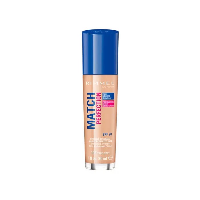 Rimmel London Match Perfection Foundation Spf20 103 True Ivory 30ml Other InfinityMarket