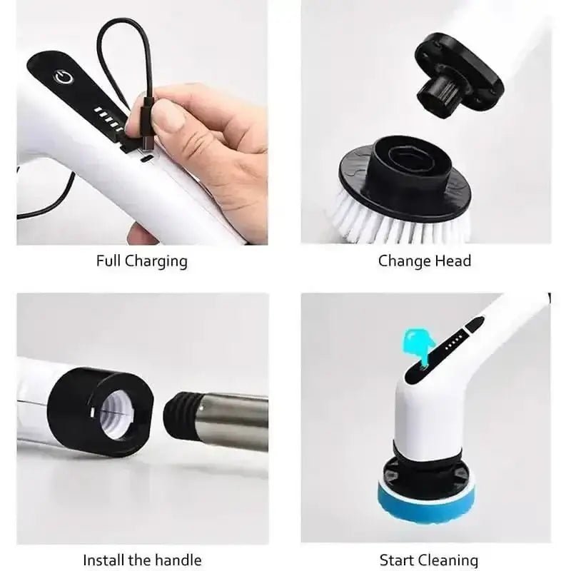 Scopri la Rivoluzionaria Spazzola Elettrica di Pulizia 7 - in - 1 - InfinityMarket - cleaning - cleaning brush - Electric