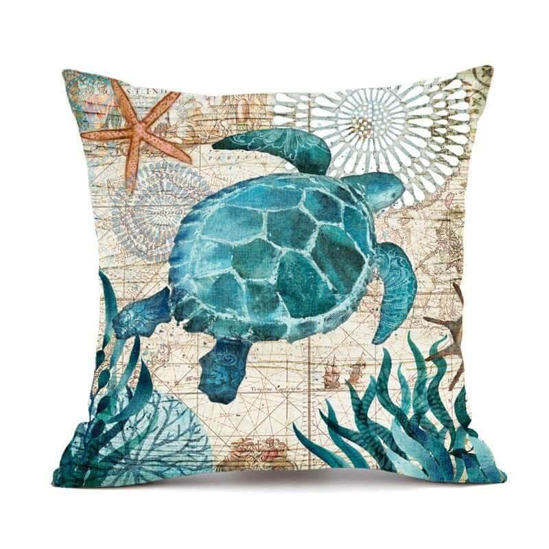 Sea Turtle Printed Cushion Covers for Sofa & Chair Decor - InfinityMarket - Pillows - Sofa - Sofa Cushion Covers