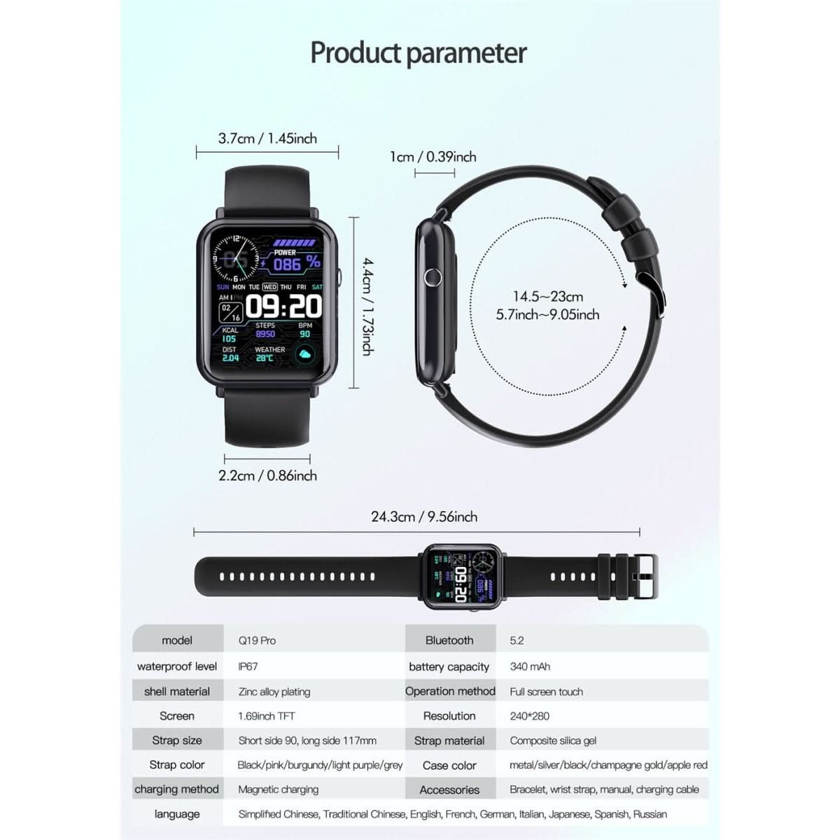 Smartwatch with Call, Alexa, SpO2 Monitor, 100 Sports Modes, IP68 - InfinityMarket - Call - Fitness - Full screen touch
