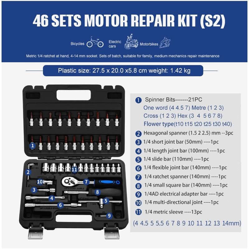 Socket Ratchet Wrench Set Repair Tools - InfinityMarket - Complete set - Key's - Mechanical keys