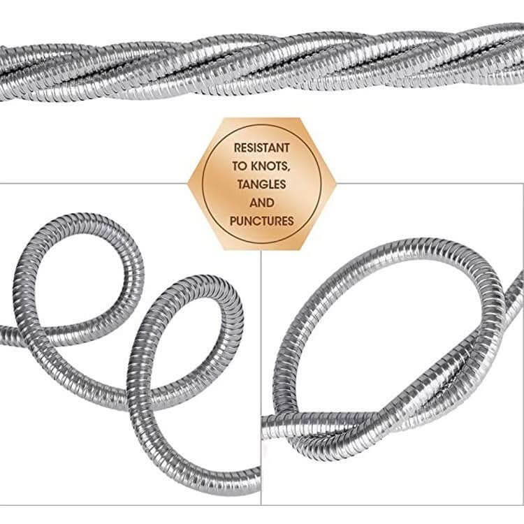 Stainless Steel Garden Hose With Brass Garden Hose Nozzle - InfinityMarket - Car washing - Garden - Garden irrigation