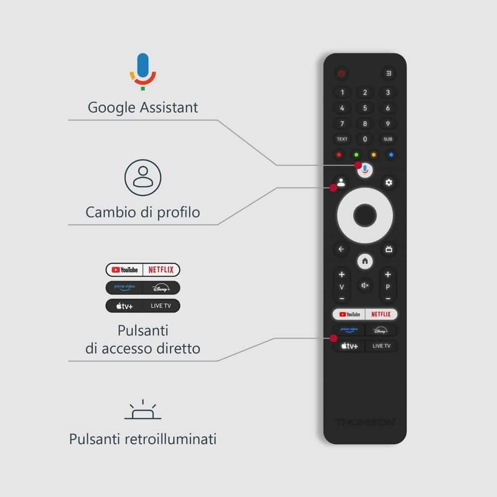 THOMSON 65" LED TV 65UG5C14 SMART Google TV DVB - T2/S2 UHD - InfinityMarket - 4k uhd - Google - google tv