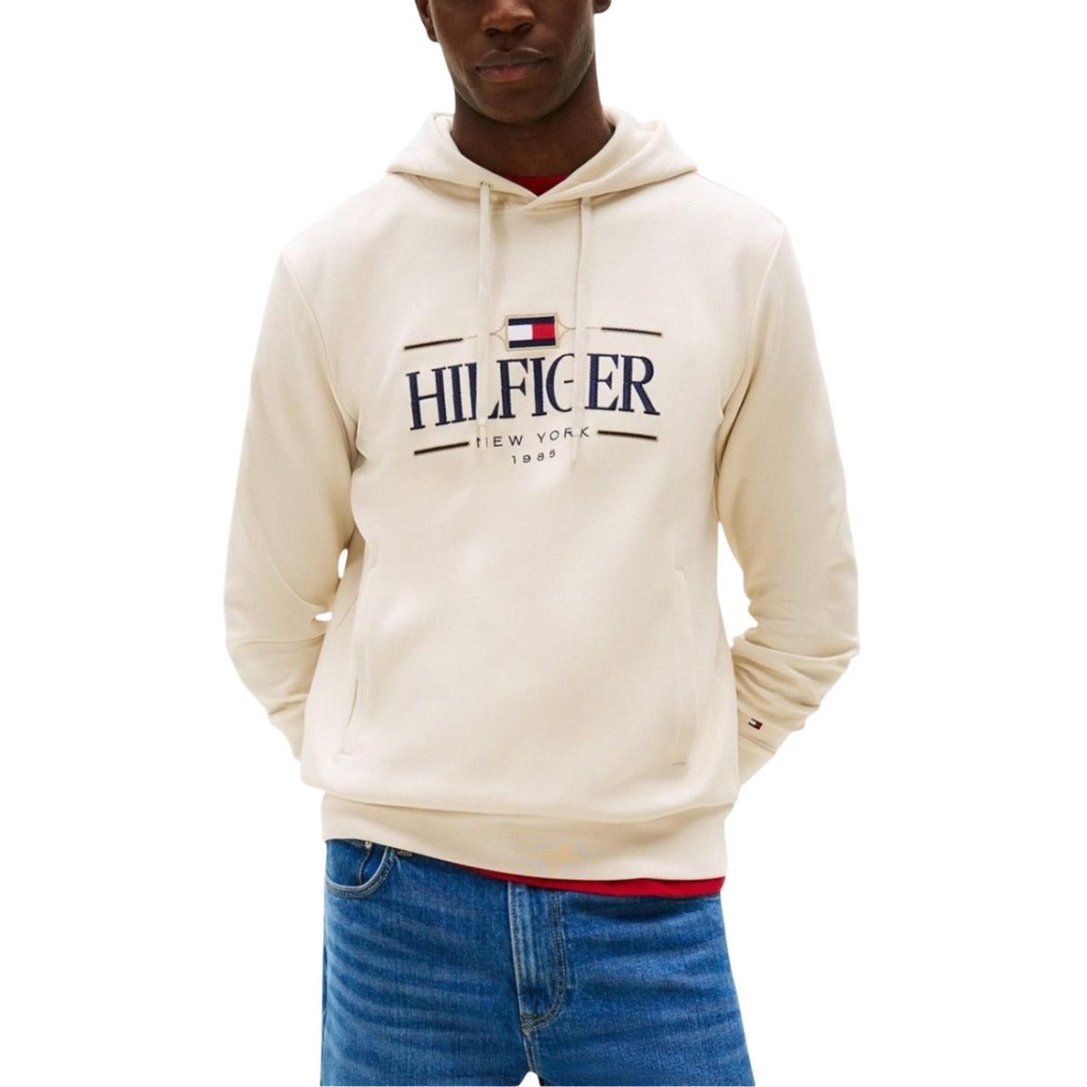 Tommy Hilfiger Felpa Uomo - InfinityMarket - Brand_Tommy Hilfiger - Category_Abbigliamento - Color_Beige