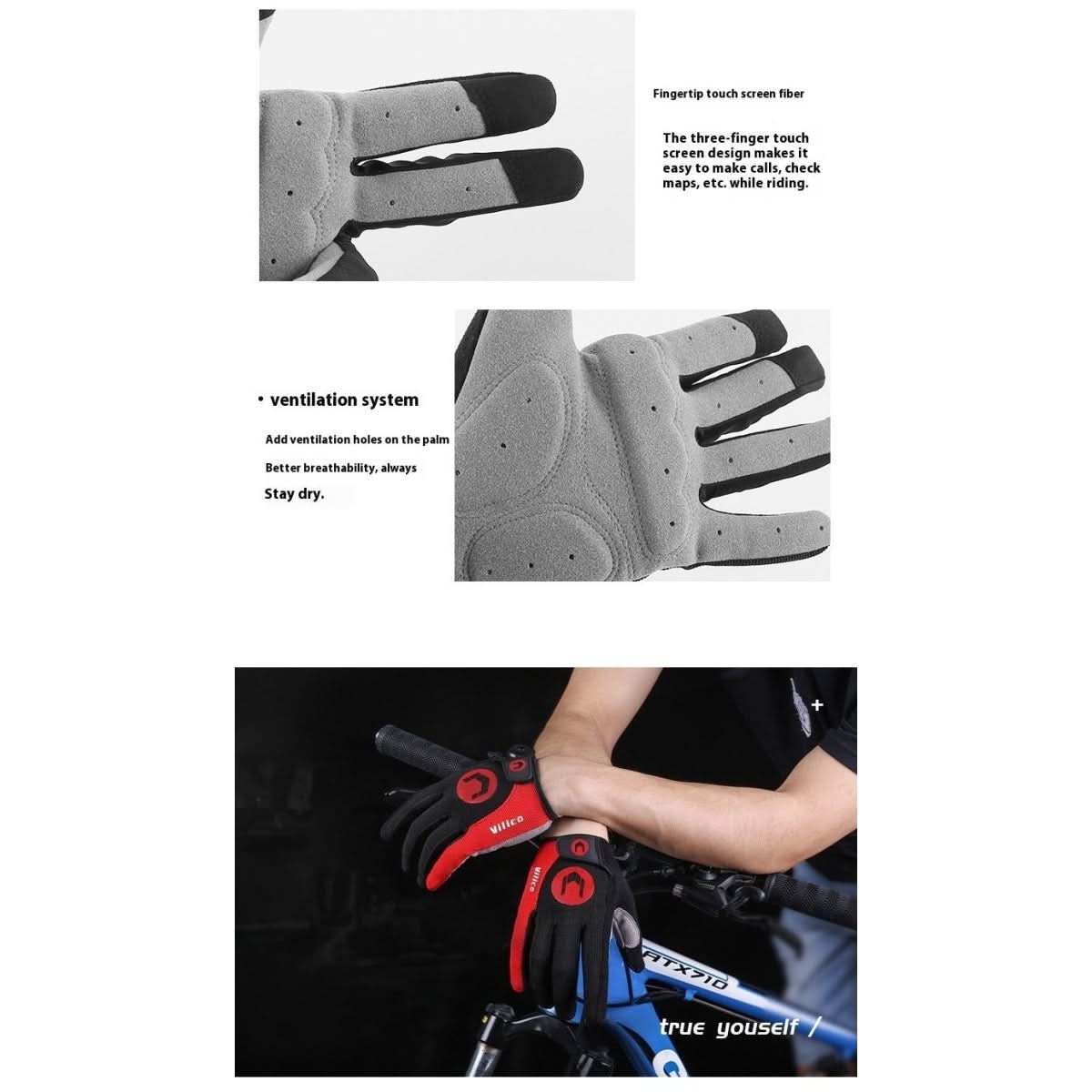 Touchscreen Sports Anti Slip Fitness Gloves - InfinityMarket - Cycling - Cycling gloves - 